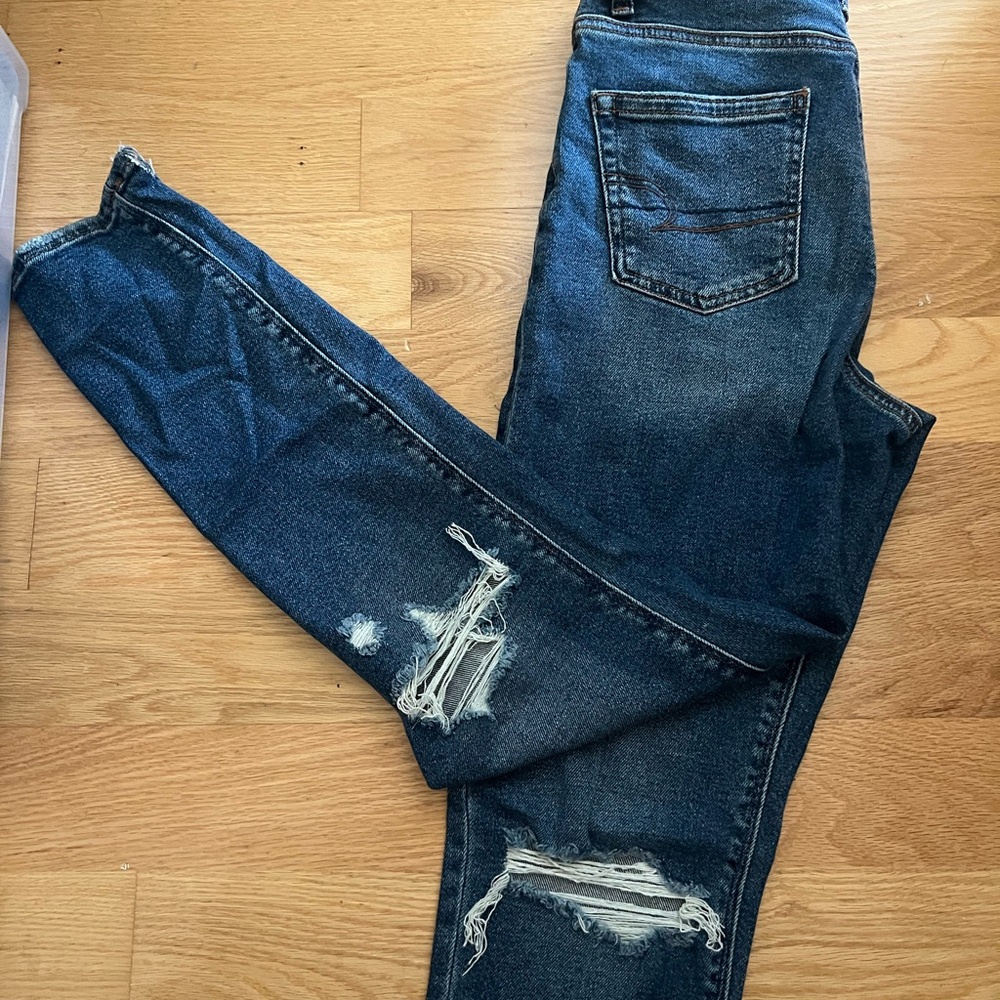 Trendy Ripped Denim Pants